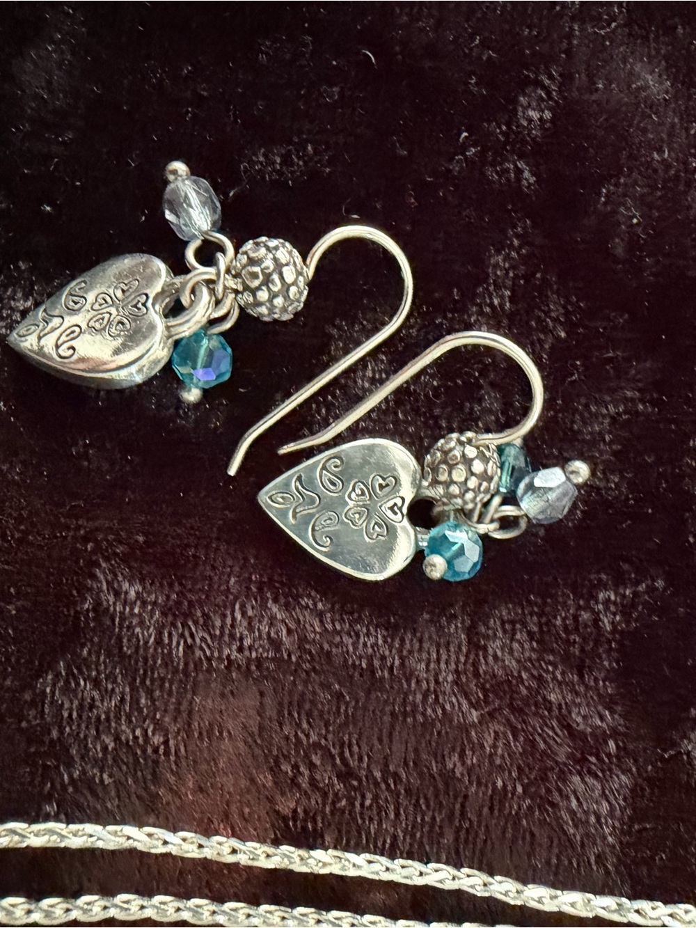Brighton Silver-Tone Blue Crystal Necklace and Bracelet and earring Set - Picture 6 of 10
